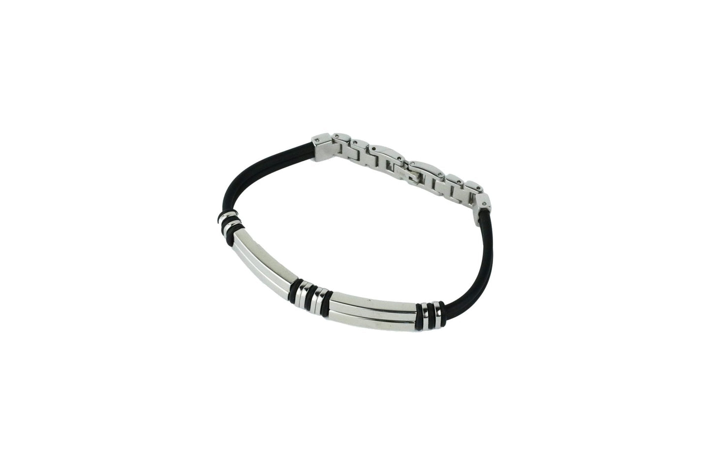 Unisex Stainless and Rubber Bracelet - Tijon