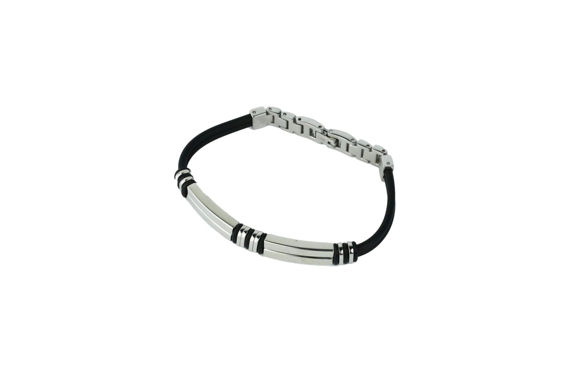 Unisex Stainless and Rubber Bracelet - Tijon
